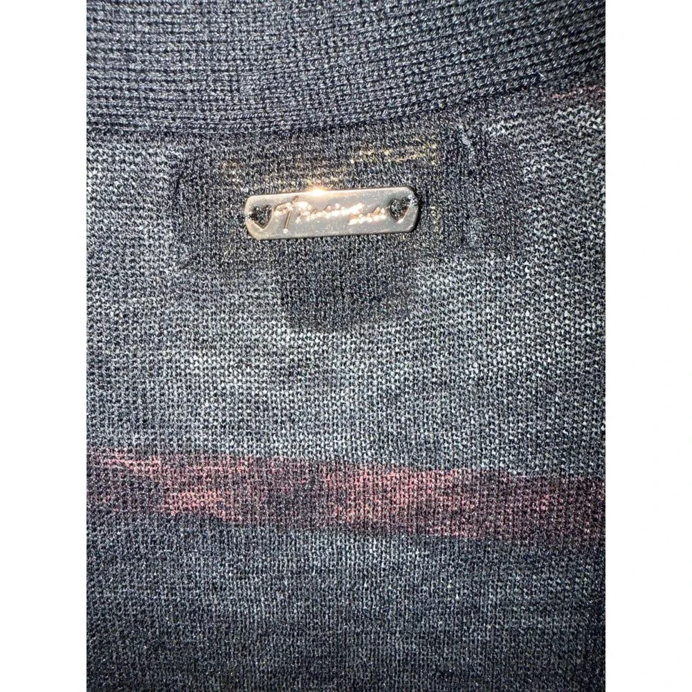 Thalia Sodi Women's Lurex Duster Cardigan Black Size X-Large Lightweight Open - Picture 5 of 6